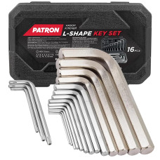 Ключи Г-образные 6-гранные, набор 13+3пр. (2, 2.5, 3-8, 10, 12, 14, 17, 19мм + T25, T30, T40) P-5137D+3