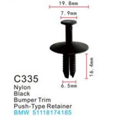 Клипса для крепления внутренней обшивки а/м БМВ/ Вольво пластиковая  C0335(BMW/Volvo)