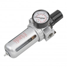 Фильтр-регулятор с индикатором давления для пневмосистем 1/4 (10Мк, 1500 л/мин, 0-10bar,раб. температура 5°-60°)