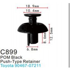 Клипса для крепления внутренней обшивки а/м Тойота пластиковая  C0899(Toyota)