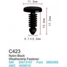 Клипса для крепления внутренней обшивки а/м Фиат/ Фольксваген/ Форд пластиковая  C0423(Fiat/VW/Ford)