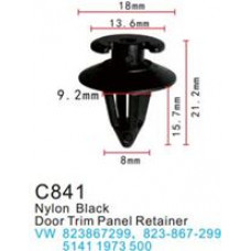 Клипса для крепления внутренней обшивки а/м БМВ/ Вольво пластиковая  C0841(BMW/Volvo)