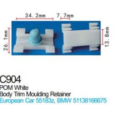Клипса для крепления внутренней обшивки а/м БМВ пластиковая  C0904(BMW)