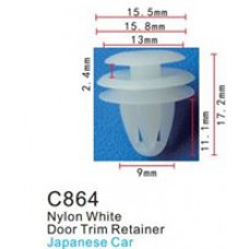 Клипса для крепления внутренней обшивки а/м универсальная пластиковая  C0864(universal)