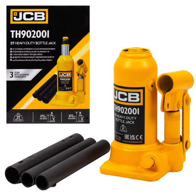 Домкрат бутылочный 2т JCB-TH902001