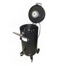 Передвижной пескоструйный аппарат инжекторного типа с электродвигателем для ваккума (бак 75л, 220В , 170-710л/мин, 4-8,5атм)пневмо