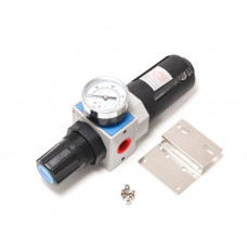 Фильтр-регулятор с индикатором давления для пневмосистем  Profi 1/4 (пропускная способность:1300 л/мин,16bar, температура воздуха: 5° до 60°,5мк)