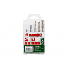 37075 Набор сверл Hammer Flex 202-912 DR set No12 HEX (5pcs) 5-8mm металл камень, 5шт.