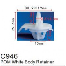 Клипса для крепления внутренней обшивки европейских а/м пластиковая  C0946(European car)