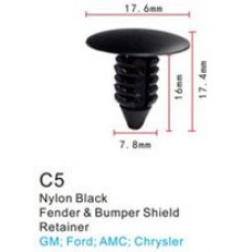 Клипса для крепления внутренней обшивки а/м Фиат/ Фольксваген/ Форд пластиковая  C0005Fiat/VW/Ford)
