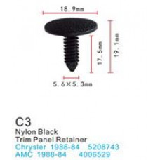 Клипса для крепления внутренней обшивки а/м Крайслер пластиковая  C0003(Chrysler)