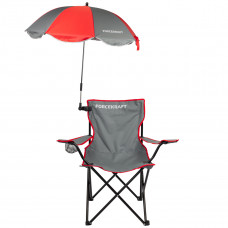 Кресло складное для кемпинга+зонтик(подлокотники,подстаканник,сиденье 40х40см,каркас-стальная труба,сумка для хранения, макс.нагрузка 120кг.)