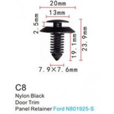 Клипса для крепления внутренней обшивки а/м Форд пластиковая  C0008(Ford)