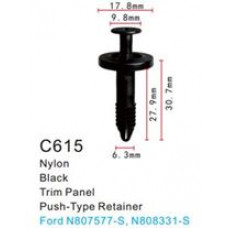 Клипса для крепления внутренней обшивки а/м Фиат/ Фольксваген/ Форд пластиковая  C0615(Fiat/VW/Ford)