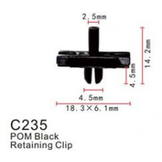 Клипса для крепления внутренней обшивки а/м Фольксваген пластиковая  C0235(VW)