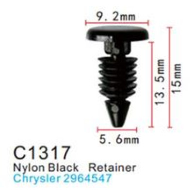 Клипса для крепления внутренней обшивки а/м Крайслер пластиковая  C1317(Chrysler)