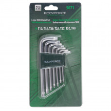 Набор ключей TORX Г-образных, 7пр. (Т10,Т15,Т20,Т25,Т27,Т30,Т40) в пластиковом держателе