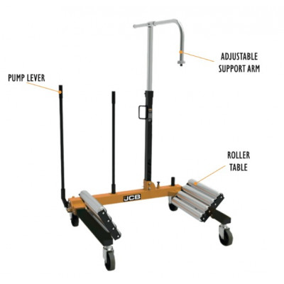 Тележка гидравлическая для снятия и перевозки колес грузовых а/м JCB-TX12002(S)
