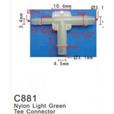 Клипса для крепления внутренней обшивки а/м GM пластиковая  C0881( GM )