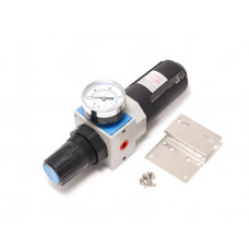 Фильтр-регулятор с индикатором давления для пневмосистем  Profi 1/4 (пропускная способность:1300 л/мин,16bar, температура воздуха: 5° до 60°,5мк)