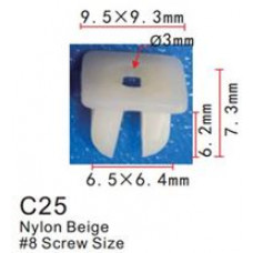 Клипса для крепления внутренней обшивки а/м Мазда/ Мерседес/ Митсубиси пластиковая  C0025(Mazda/Mersedes/Mitsubishi)