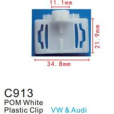 Клипса для крепления внутренней обшивки а/м Фиат/ Фольксваген/ Форд пластиковая  C0913)(Fiat/VW/Ford)