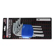 Набор ключей TORX Г-образных с отверстием,15пр.в пластиковом держателе F-5151T