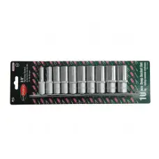 Набор головок глубоких, 6-гр., 10пр., 3/8   на планке RF-3102-5