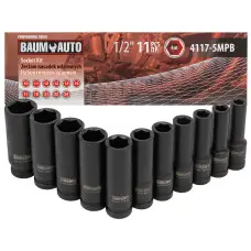 Набор головок ударных глубоких 11пр.1/2  ,в кейсе BM-4117-5MPB