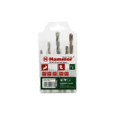 62829 Набор сверл Hammer Flex 202-906 DR set No6 5-8mm металл камень, 5шт. 202-906