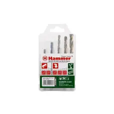 37075 Набор сверл Hammer Flex 202-912 DR set No12 HEX 5-8mm металл камень, 5шт. 202-912