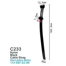 Клипса для крепления внутренней обшивки а/м Мерседес пластиковая  C0233(Mersedes)