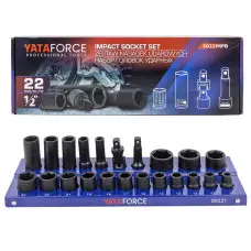Головки ударные 1/2  , набор 22 пр.  YF-50221MPB