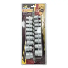 Набор головок 18пр. 1/2  6-гр. ,на металлической планке KT-3029