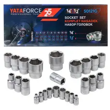 Головки 1/4  , 1/2  , набор 25пр.  YF-50121G