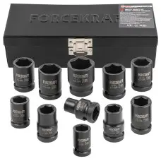 Набор головок ударных, 12пр., 1/2  6гр.,в метал. кейсе FK-4129-5MPB